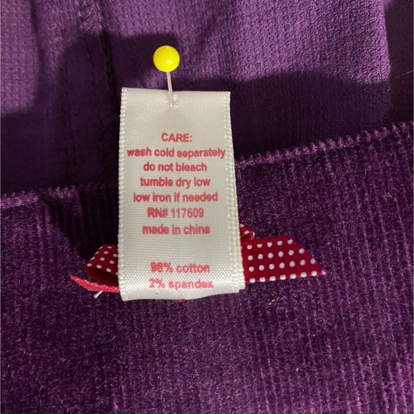 Down East Basics Corduroy Purple Pleated A-line Stretch Skirt Size M - Picture 9 of 9